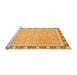 Sideview of Machine Washable Oriental Orange Traditional Area Rugs, wshabs2824org