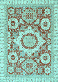 Abstract Light Blue Modern Rug, abs2825lblu