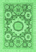 Machine Washable Abstract Emerald Green Modern Area Rugs, wshabs2825emgrn