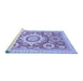 Sideview of Machine Washable Abstract Blue Modern Rug, wshabs2825blu