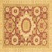 Square Abstract Brown Modern Rug, abs2825brn