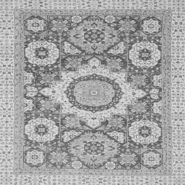 Square Abstract Gray Modern Rug, abs2825gry