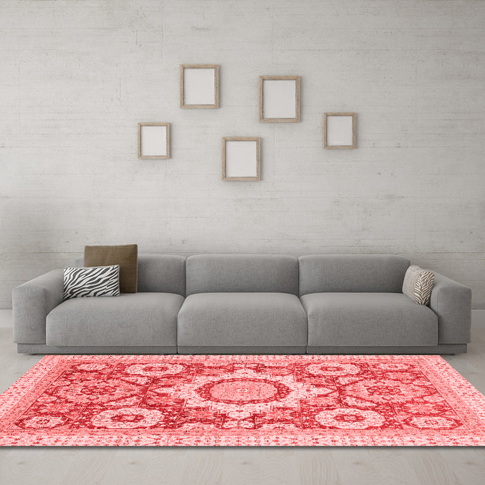 Modern Red Washable Rugs