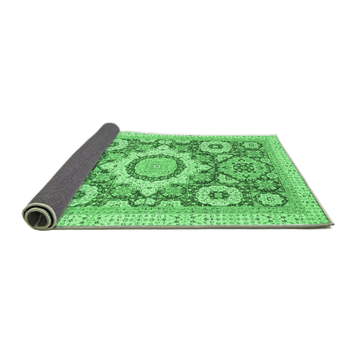 Sideview of Abstract Emerald Green Modern Rug, abs2825emgrn