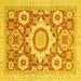 Square Abstract Yellow Modern Rug, abs2825yw