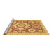 Sideview of Machine Washable Abstract Brown Modern Rug, wshabs2825brn