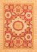 Machine Washable Abstract Orange Modern Area Rugs, wshabs2825org