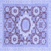 Square Abstract Blue Modern Rug, abs2825blu