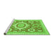 Sideview of Machine Washable Abstract Green Modern Area Rugs, wshabs2825grn