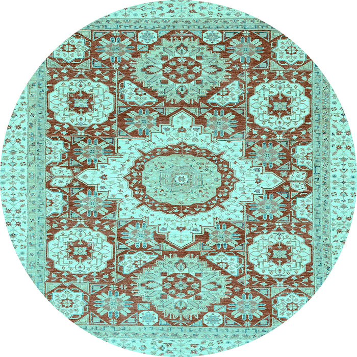 Round Machine Washable Abstract Light Blue Modern Rug, wshabs2825lblu