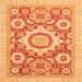 Square Abstract Orange Modern Rug, abs2825org