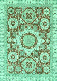 Abstract Turquoise Modern Rug, abs2825turq