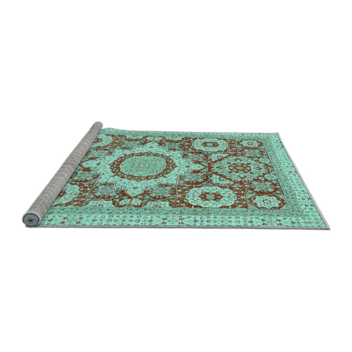 Sideview of Machine Washable Abstract Light Blue Modern Rug, wshabs2825lblu