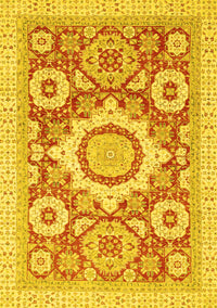 Abstract Yellow Modern Rug, abs2825yw