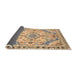 Sideview of Abstract Yellow Modern Rug, abs2826