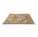 Sideview of Machine Washable Abstract Yellow Rug, wshabs2826