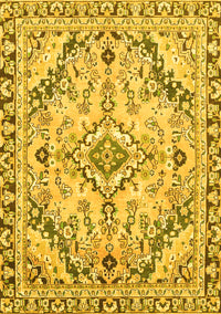 Abstract Yellow Modern Rug, abs2826yw