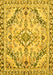 Abstract Yellow Modern Rug, abs2826yw