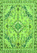 Machine Washable Abstract Green Modern Area Rugs, wshabs2826grn