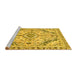 Sideview of Machine Washable Abstract Yellow Modern Rug, wshabs2826yw