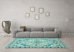 Machine Washable Abstract Light Blue Modern Rug in a Living Room, wshabs2826lblu