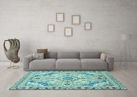 Machine Washable Abstract Light Blue Modern Rug, wshabs2826lblu