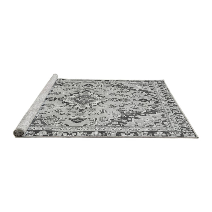 Sideview of Machine Washable Abstract Gray Modern Rug, wshabs2826gry