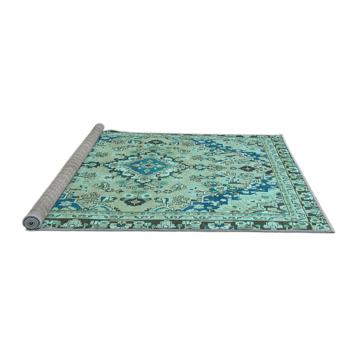 Sideview of Machine Washable Abstract Light Blue Modern Rug, wshabs2826lblu