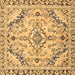 Square Abstract Brown Modern Rug, abs2826brn