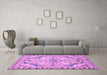 Machine Washable Abstract Purple Modern Area Rugs in a Living Room, wshabs2826pur