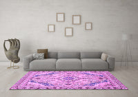 Machine Washable Abstract Purple Modern Rug, wshabs2826pur