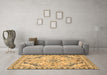 Machine Washable Abstract Brown Modern Rug in a Living Room,, wshabs2826brn