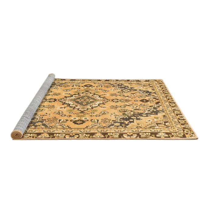 Sideview of Machine Washable Abstract Brown Modern Rug, wshabs2826brn