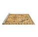 Sideview of Machine Washable Abstract Brown Modern Rug, wshabs2826brn