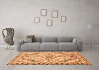 Machine Washable Abstract Orange Modern Rug, wshabs2826org