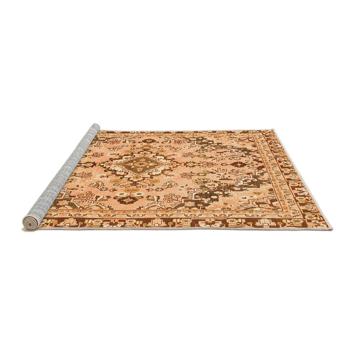Sideview of Machine Washable Abstract Orange Modern Area Rugs, wshabs2826org