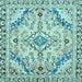 Square Abstract Light Blue Modern Rug, abs2826lblu