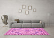 Machine Washable Abstract Pink Modern Rug in a Living Room, wshabs2826pnk