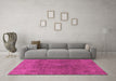 Machine Washable Abstract Pink Modern Rug in a Living Room, wshabs2827pnk