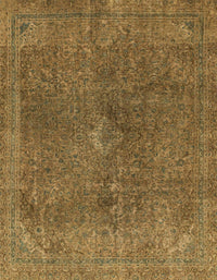 Machine Washable Abstract Cinnamon Brown Rug, wshabs2827