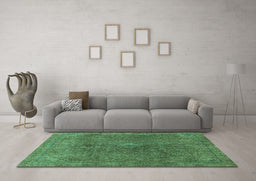 Machine Washable Abstract Turquoise Modern Area Rugs in a Living Room,, wshabs2827turq