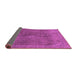 Sideview of Abstract Purple Modern Rug, abs2827pur