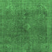 Square Abstract Emerald Green Modern Rug, abs2827emgrn