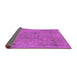 Sideview of Abstract Purple Modern Rug, abs2828pur