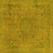 Square Abstract Yellow Modern Rug, abs2828yw