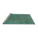 Sideview of Machine Washable Abstract Light Blue Modern Rug, wshabs2828lblu