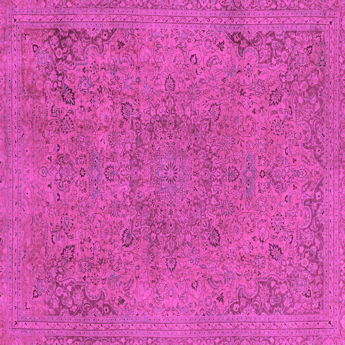 Square Machine Washable Abstract Pink Modern Rug, wshabs2828pnk