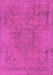 Machine Washable Abstract Pink Modern Rug, wshabs2828pnk