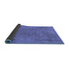 Sideview of Abstract Blue Modern Rug, abs2828blu