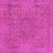 Square Abstract Pink Modern Rug, abs2828pnk